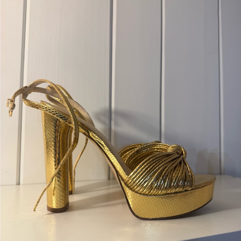 Jessica Simpson Gold Strappy Heels